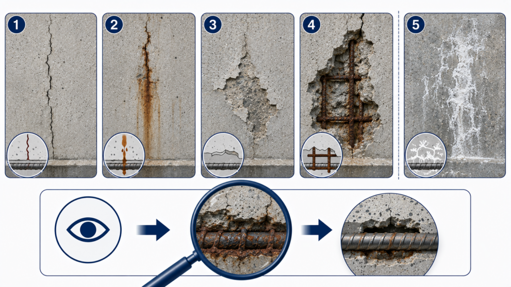 염화물 침투 메커니즘 분석 4 chloride damage warning signs.webp