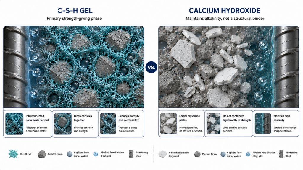 C-S-H Gel 생성 원리 3 csh vs calcium hydroxide.webp