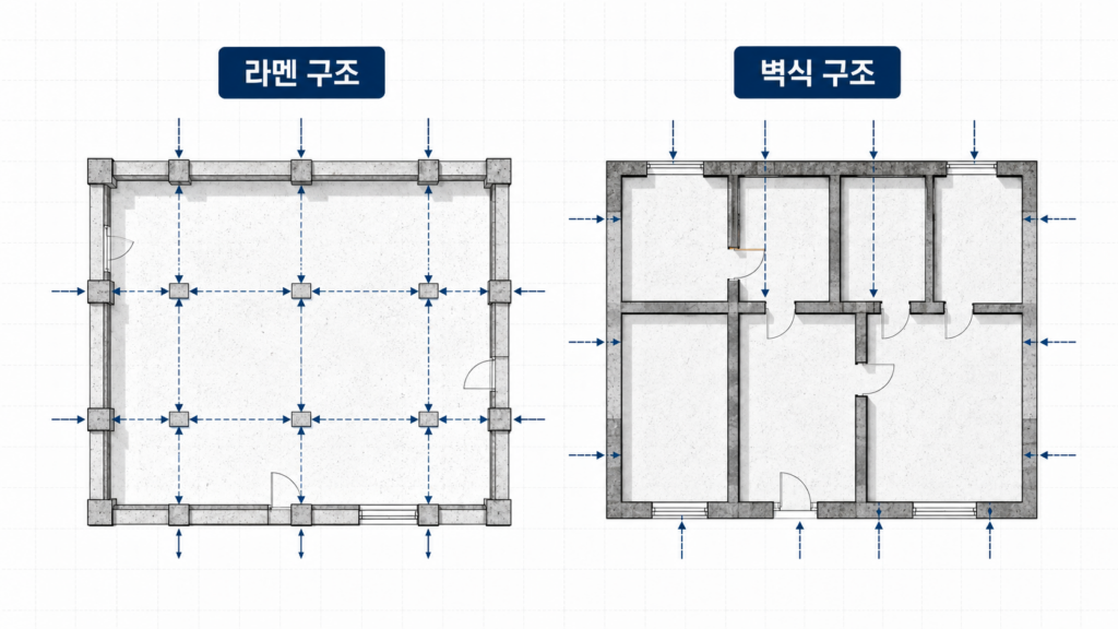 철근 콘크리트 구조 설계 2 frame vs wall structure.webp