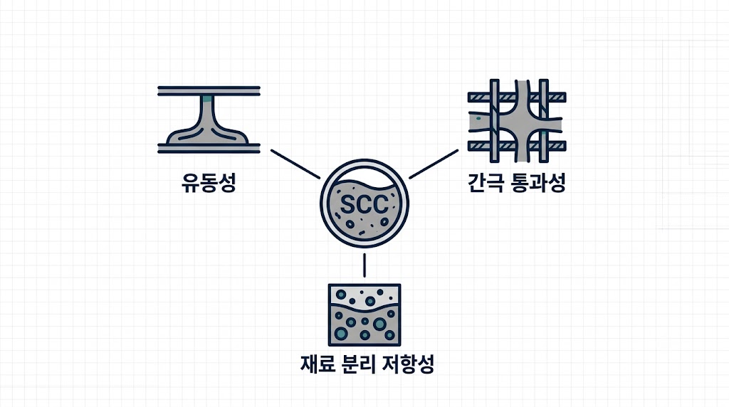 SCC(Self Compacting Concrete) 충전성 평가 2 scc three performance.webp